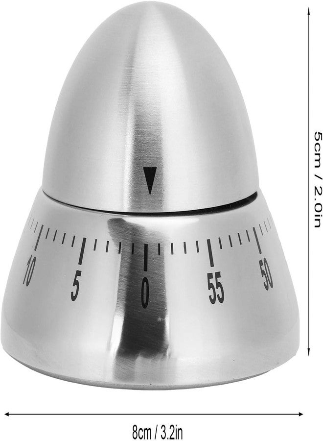Potency 1Piece Kitchen Timer | Kitchen Timers for Cooking | Timer Stainless Steel Rotating 60 Minutes Count Down Timer | No Batteries Required | Timer for Kitchen Cooking Work Learning (Flying Saucer) - Image 2